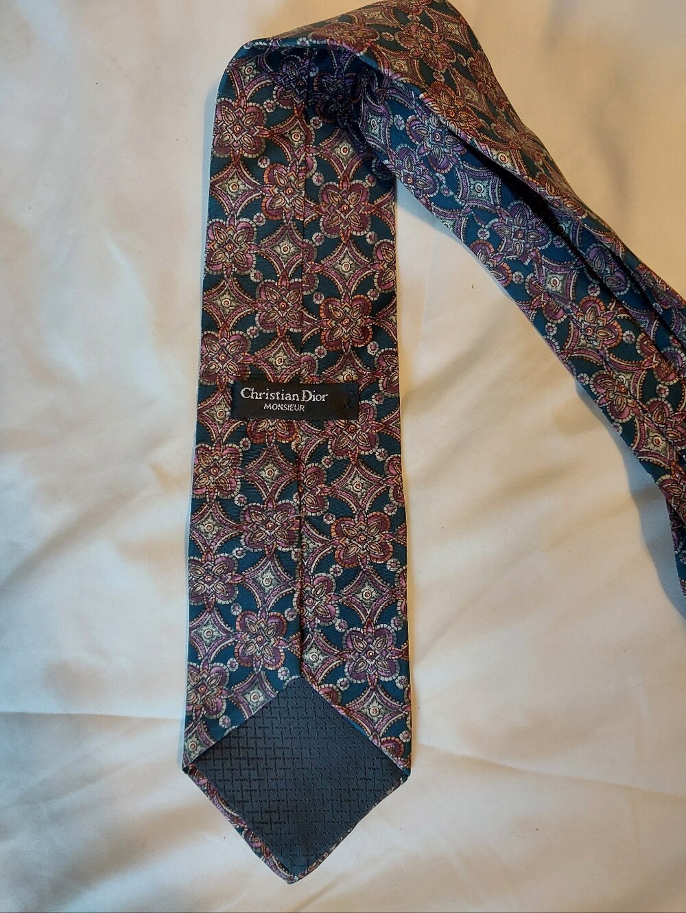 Christian Dior Vintage Monseur Silk Paisley Tie